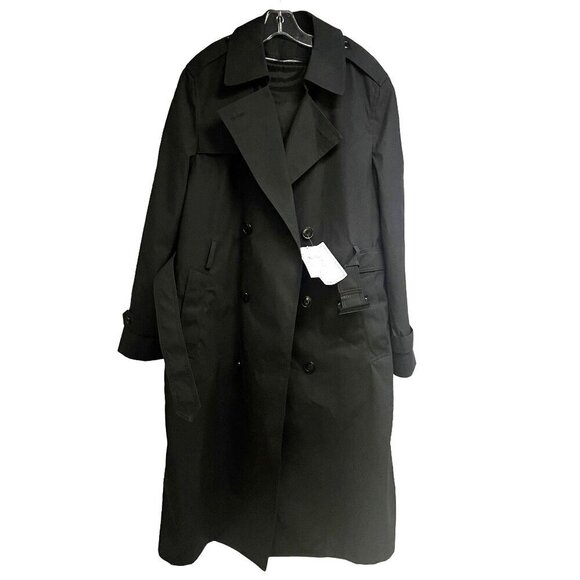 Garrison Collection DSCP Black Lined All Weather US Military Trench Coat Jacket - Picture 4 of 15